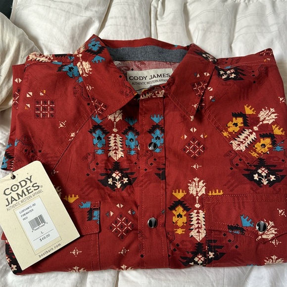 James Cody Authentic Western Ware Shirt Rust Color - Picture 10 of 10